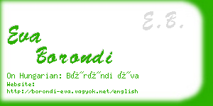 eva borondi business card